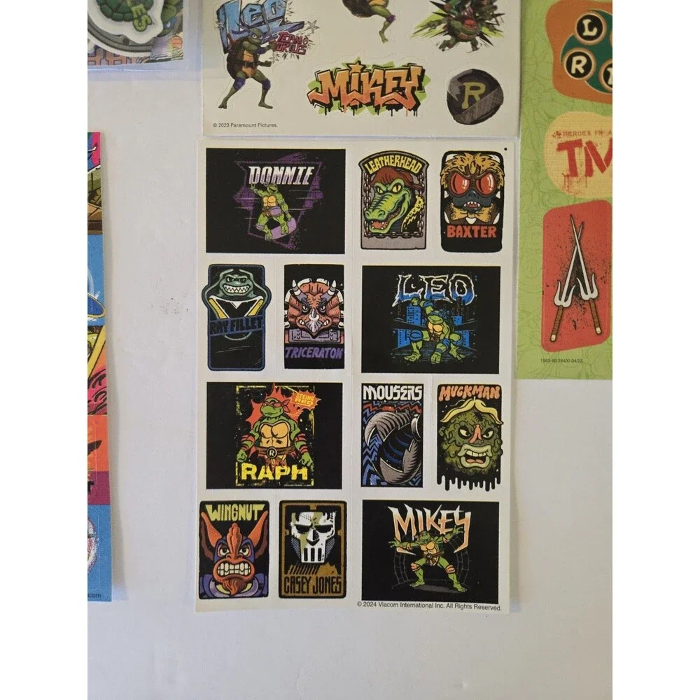 Teenage Mutant Ninja Turtles TMNT Sticker Lot - Puffy, Flat & Decal Sheet Pack